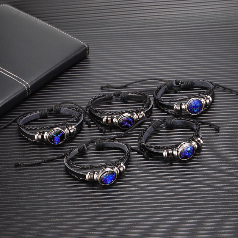 zodiac constellation bracelet braided design bracelet for men women kids schmuckneu