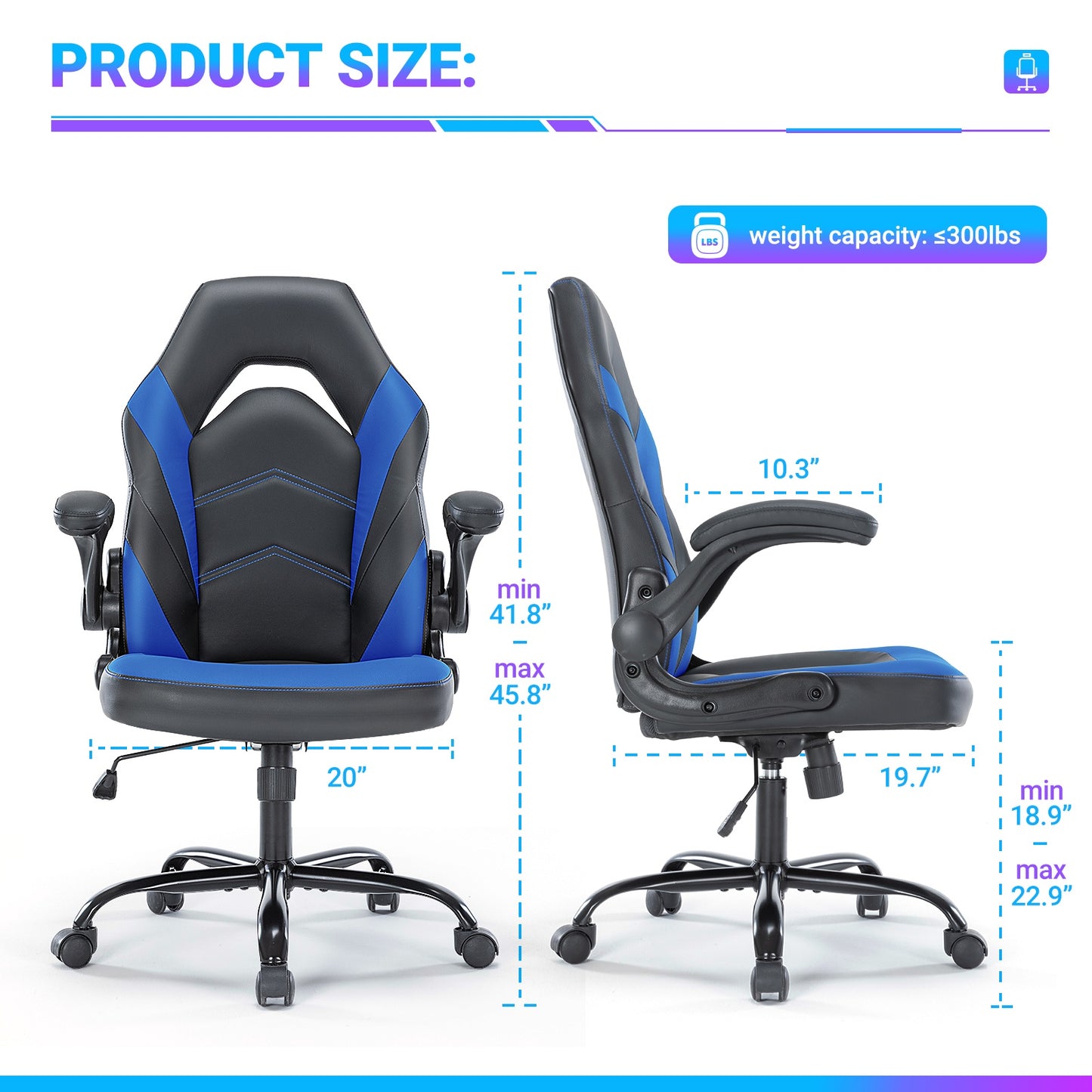 pu leather ergonomic office chair swivel computer gaming chair with lumbar support