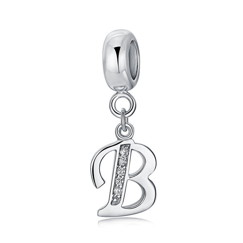 initial letter charm – individualler buchstaben-charm a-z aus 925 silber - lunastein