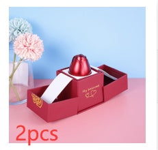 hot valentine's day gifts metal rose jewelry gift box necklace for wedding girlfriend necklace gifts schmuckneu