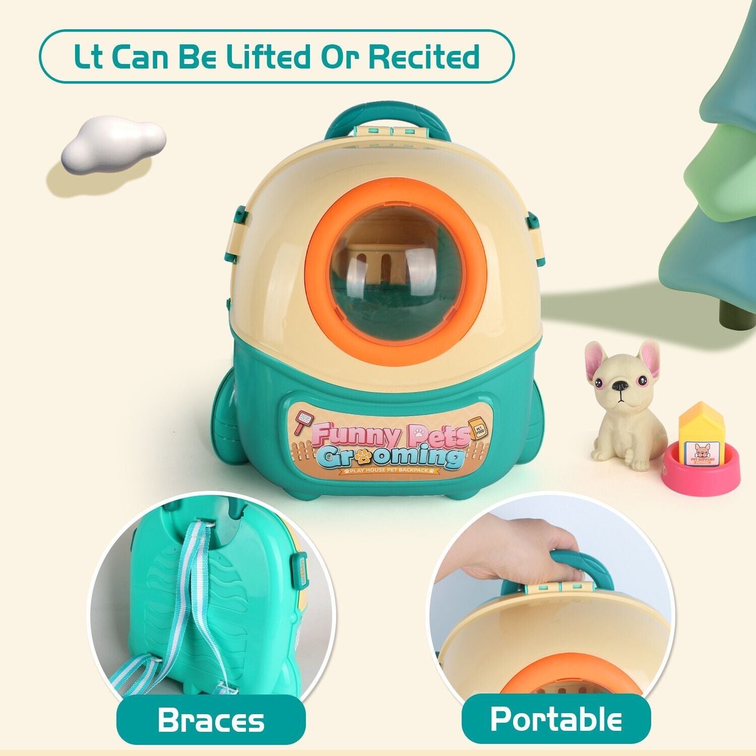 DE 2025 NEW Pet Dog Care Play Set Doctor Kit For Kids 16 Pcs Pretend Vet Grooming Toys,Logistics Is Randomly Dispatched By DHL,DPD,Amazon Logistics. Love Local Jewelry