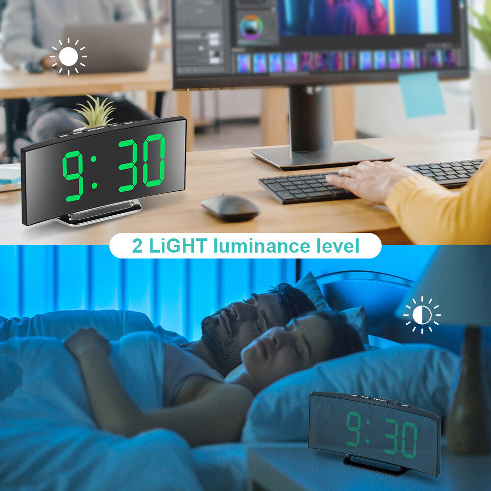 Digitaler LED Wecker Mit Temperatur Uhr Schlummerfunktion Tischuhr SchmuckNeu