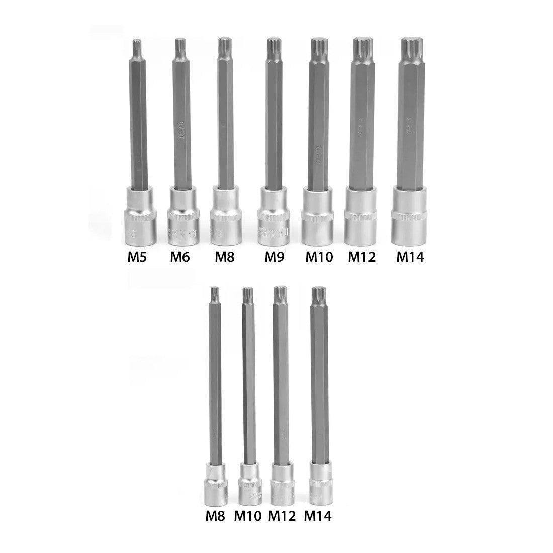 26 pcs internal multi-tooth socket wrench set box nut tool bit box nuts long short