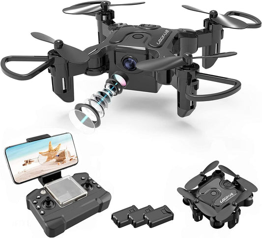 DE 4DRC V2 Mini Drone Selfie WIFI FPV With HD Camera Foldable Arm RC Quadcopter Toy SchmuckNeu
