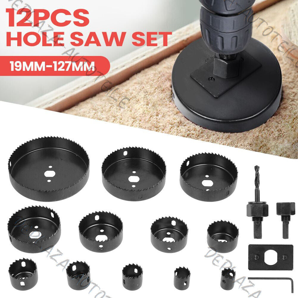 wood set 16-piece 19 to 127mm -2 adapter circular saw transport case