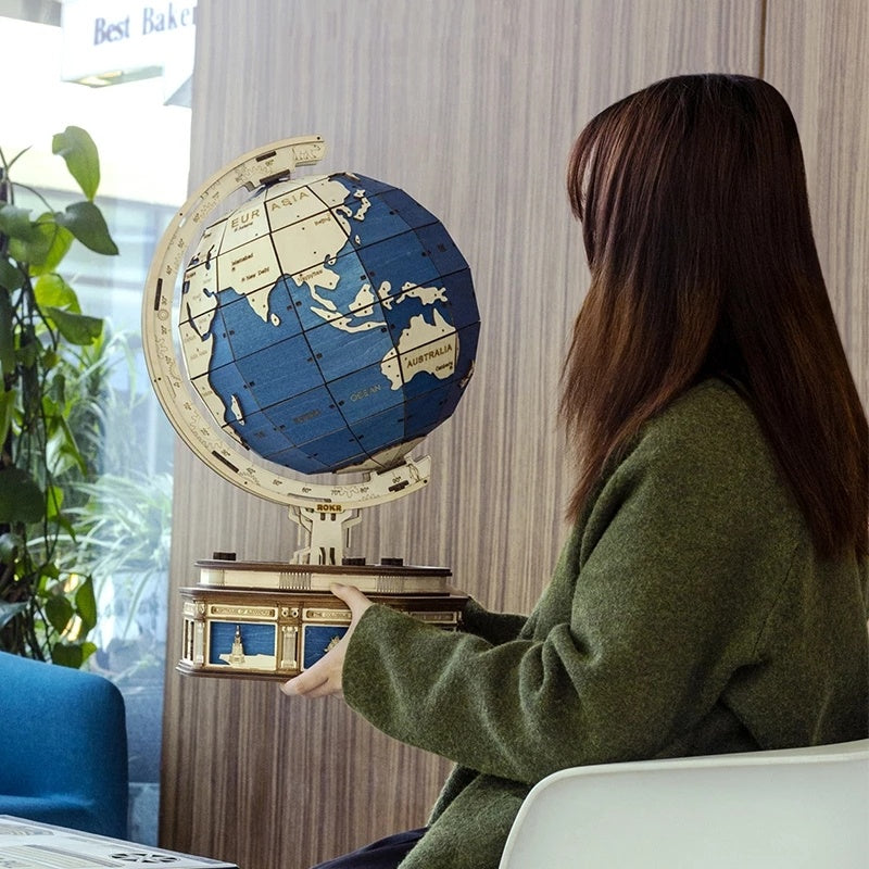 robotime globe earth 567pcs 3d wooden puzzle games ocean map ball assemble model toys xms gift for children boys dropshipping schmuckneu