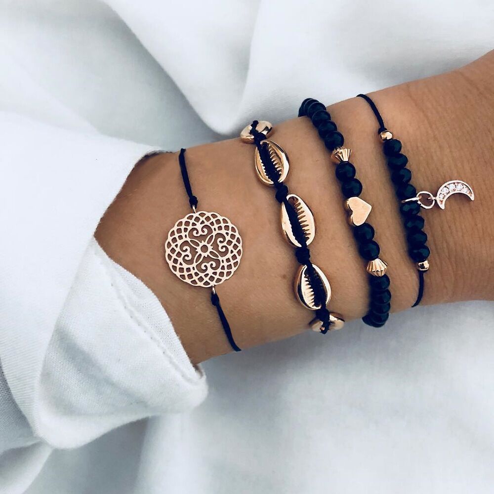 bohemian bracelets & bangles set vintage bead boho charm bracelet for women jewelry accessories pulseras mujer bijoux femme - lunastein