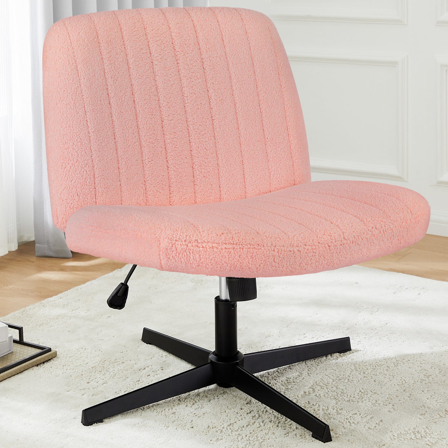 cross-legged chair,no wheels armless swivel home office chair