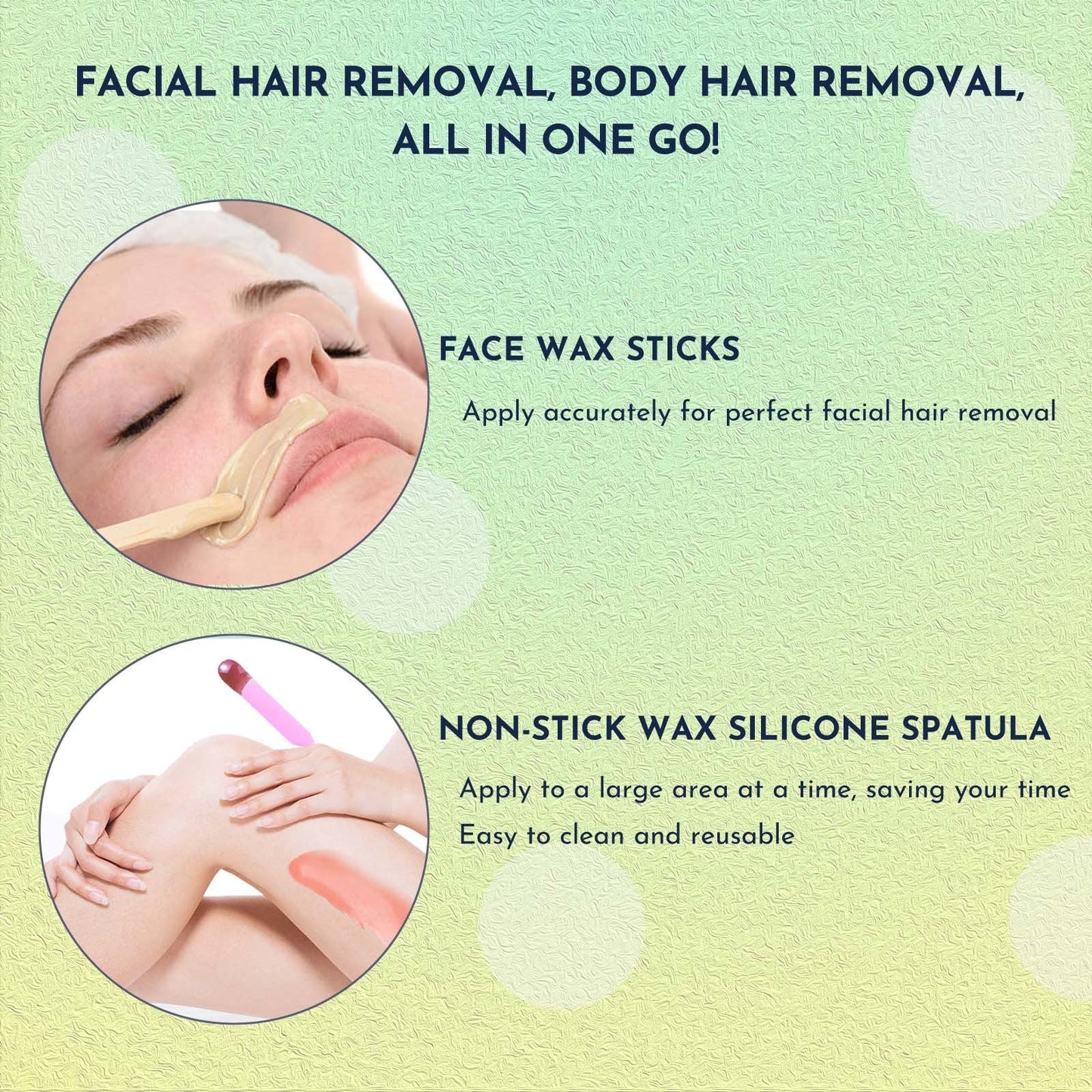 waxing kit 19 items, wuwuvista hair removal wax kit with wax melt warmer waxing beads for face, brazilian, full body, bikini suitable for plugs of american & european specifications schmuckneu
