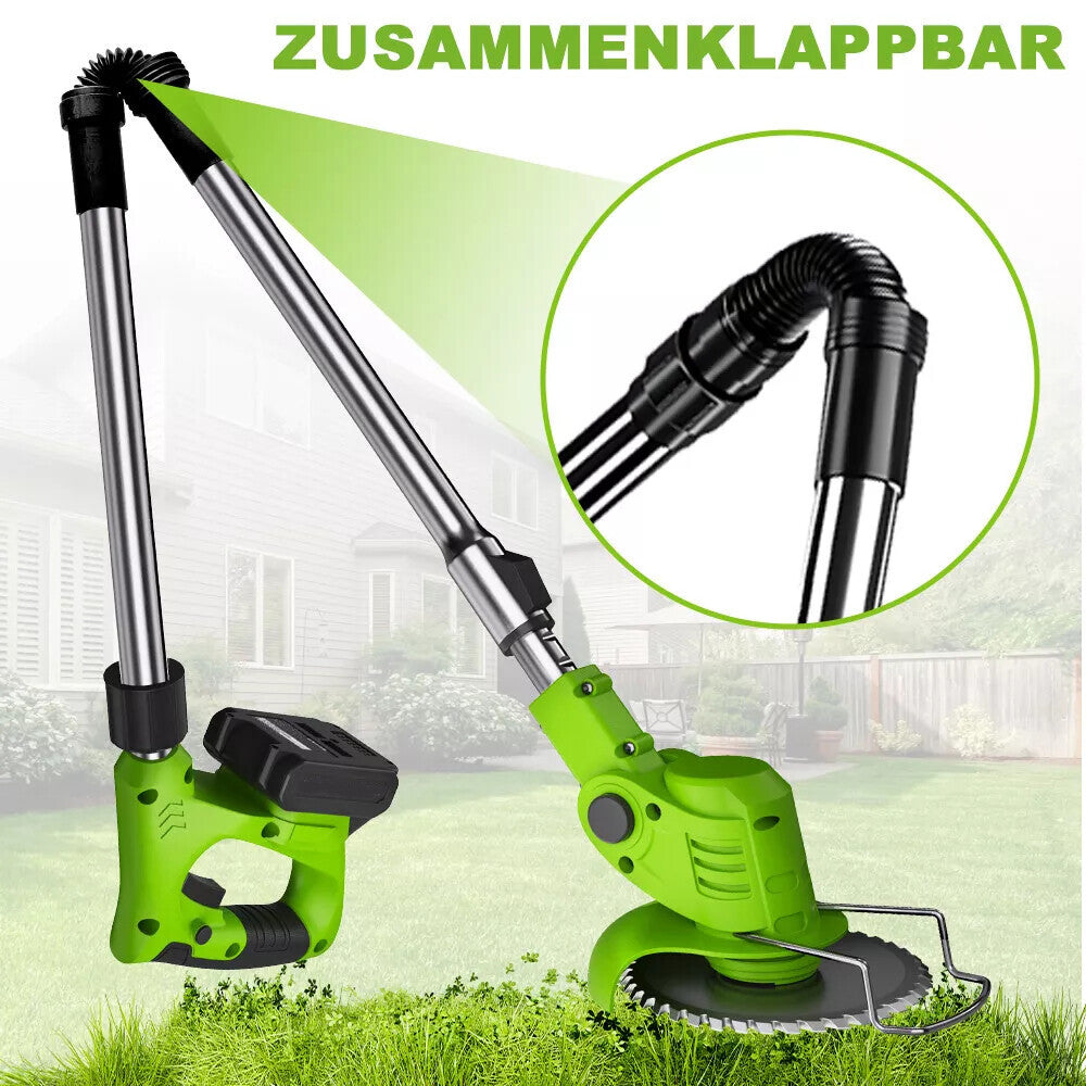 cordless grass trimmer lawn edge cutter with 2 battery and charger brush cutter