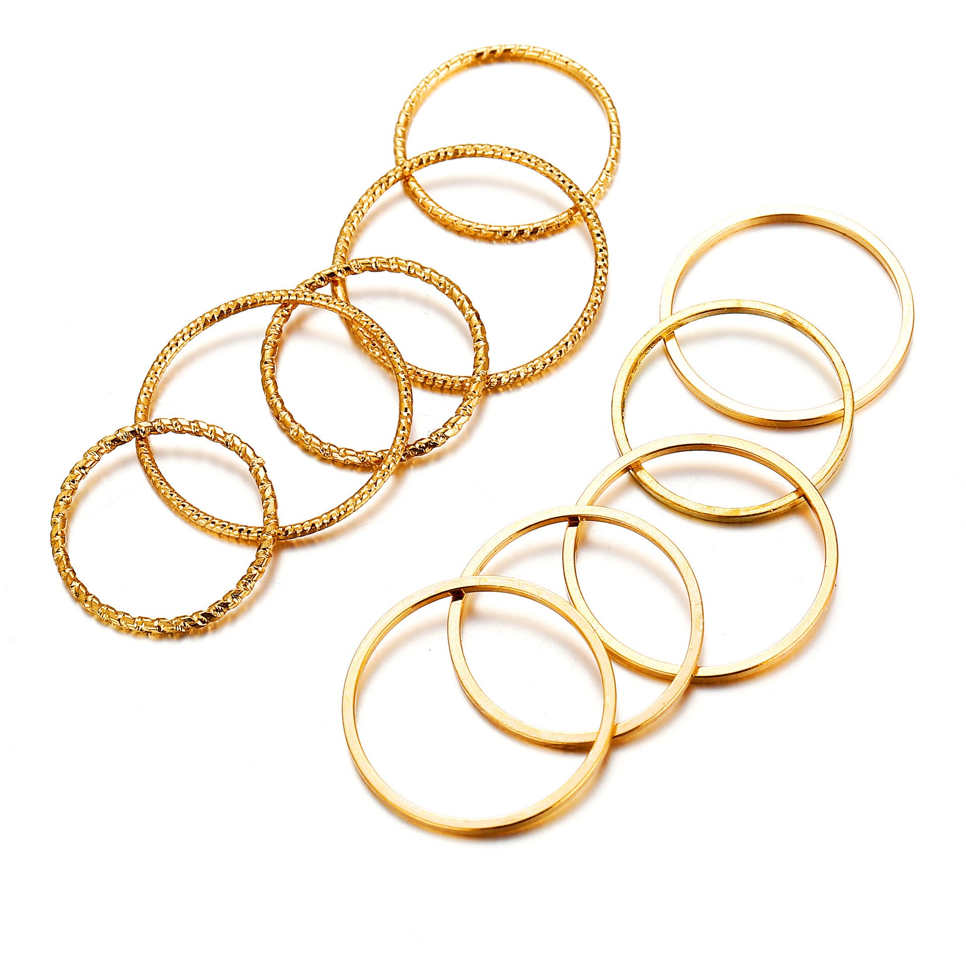 Diamond ring set retro wrapped ring set 12 set rings Knuckle - Lunastein