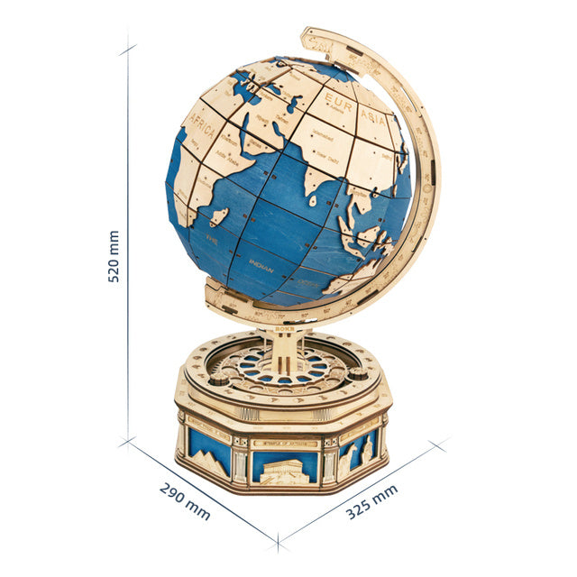 robotime globe earth 567pcs 3d wooden puzzle games ocean map ball assemble model toys xms gift for children boys dropshipping schmuckneu