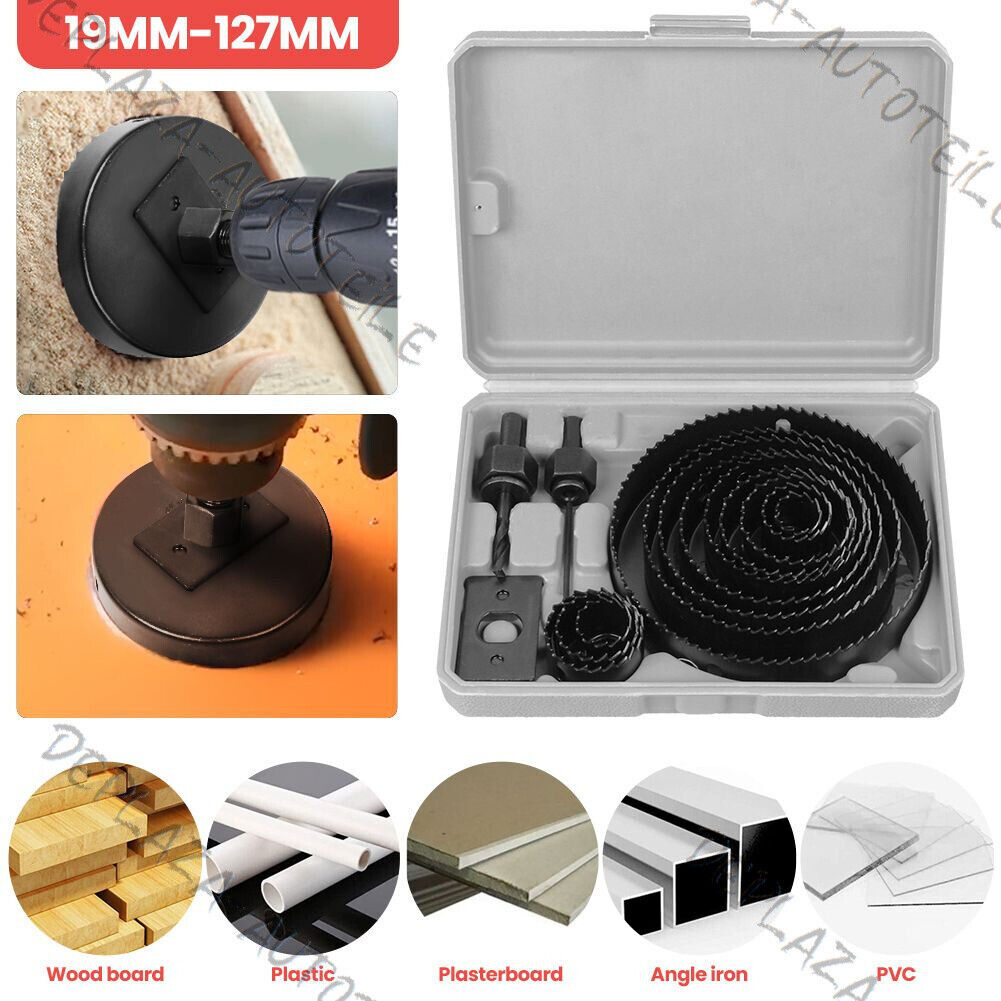 wood set 16-piece 19 to 127mm -2 adapter circular saw transport case