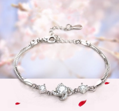 925 sterling silver necklace for women forever heart aaa zircon mosaic necklaces & pendants gift - lunastein