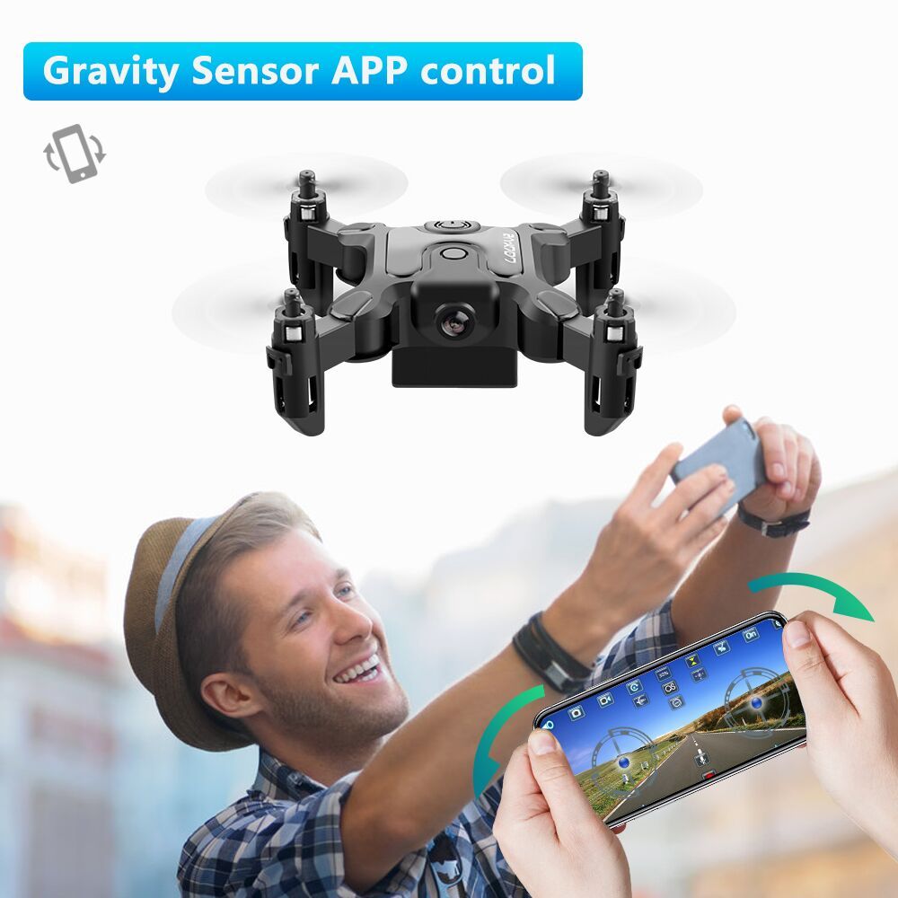 DE 4DRC V2 Mini Drone Selfie WIFI FPV With HD Camera Foldable Arm RC Quadcopter Toy SchmuckNeu