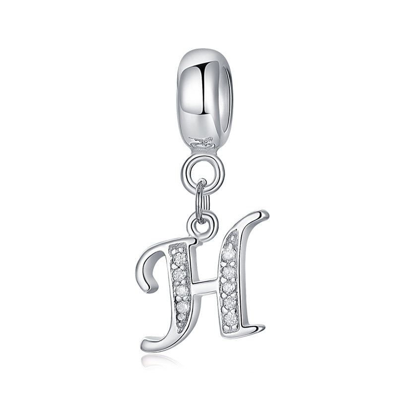initial letter charm – individualler buchstaben-charm a-z aus 925 silber - lunastein