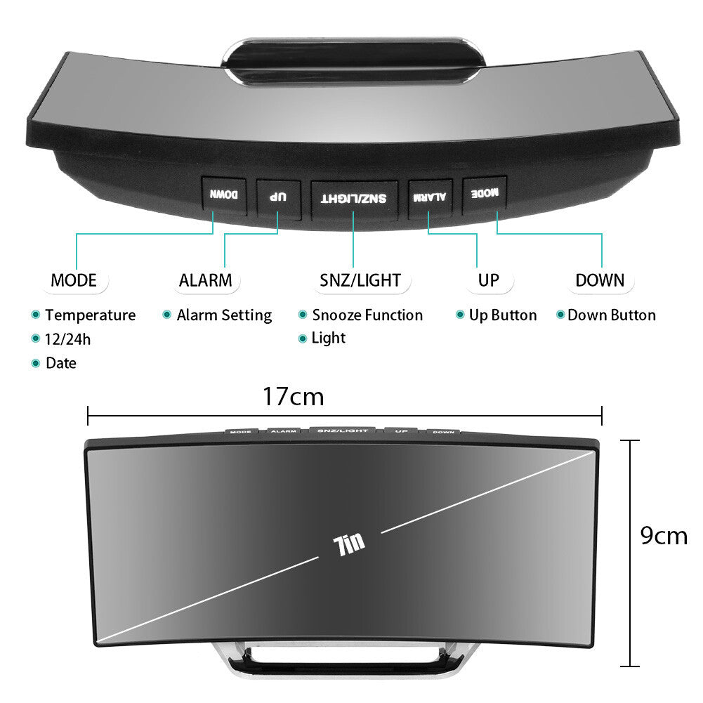 digitaler led wecker mit temperatur uhr schlummerfunktion tischuhr schmuckneu