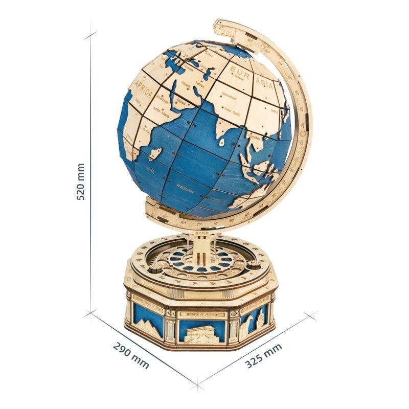 robotime globe earth 567pcs 3d wooden puzzle games ocean map ball assemble model toys xms gift for children boys dropshipping schmuckneu