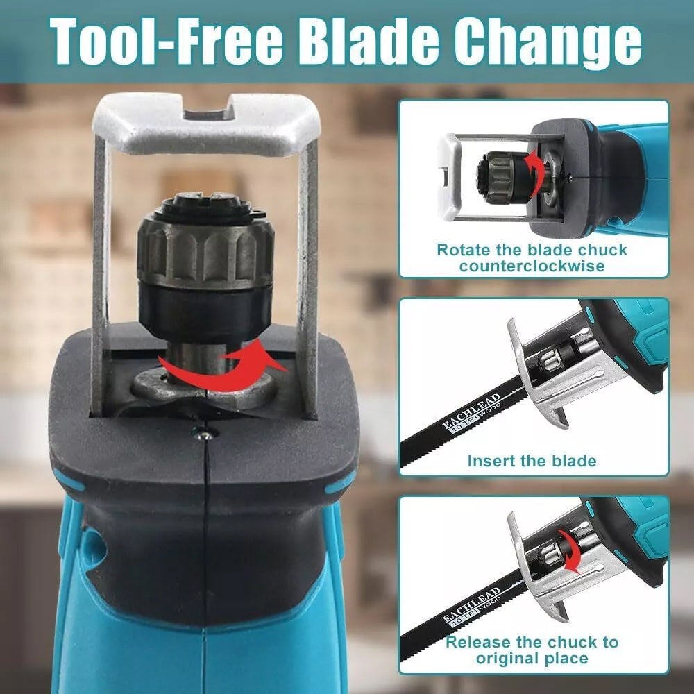 3000rpm Battery Saw With 12 Blades Electric Reciprocating Saw Tiger Saw SchmuckNeu