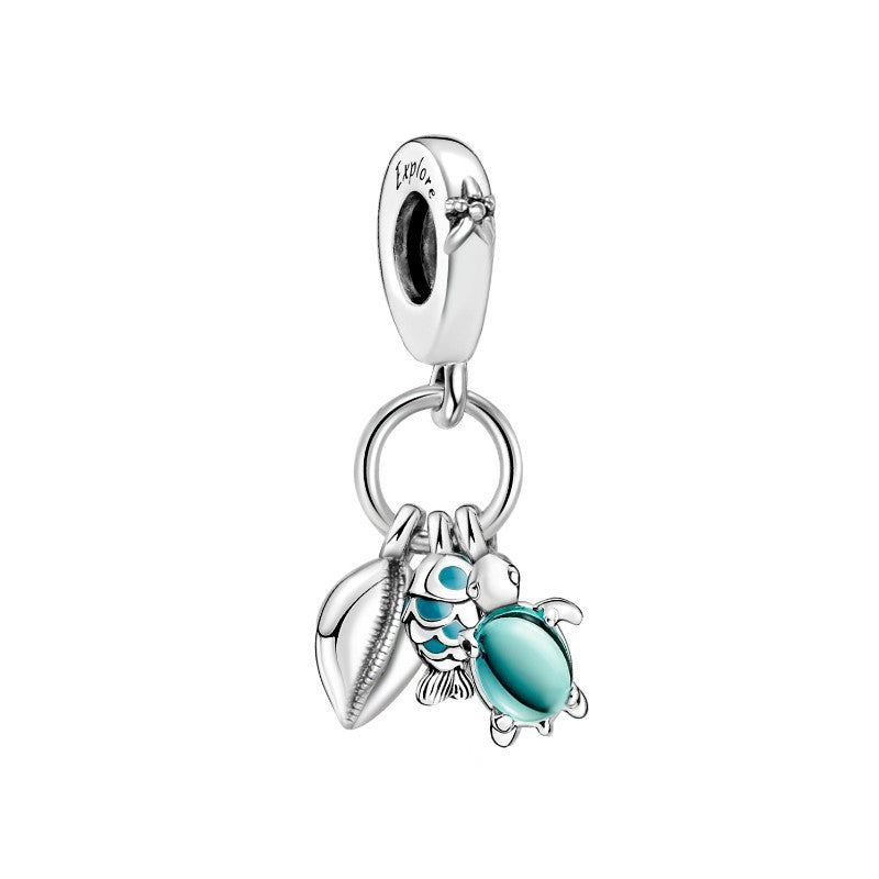 Ocean Friends Charm Set 2025 – Maritime Tier-Charms aus 925 Silber in Blau - Lunastein