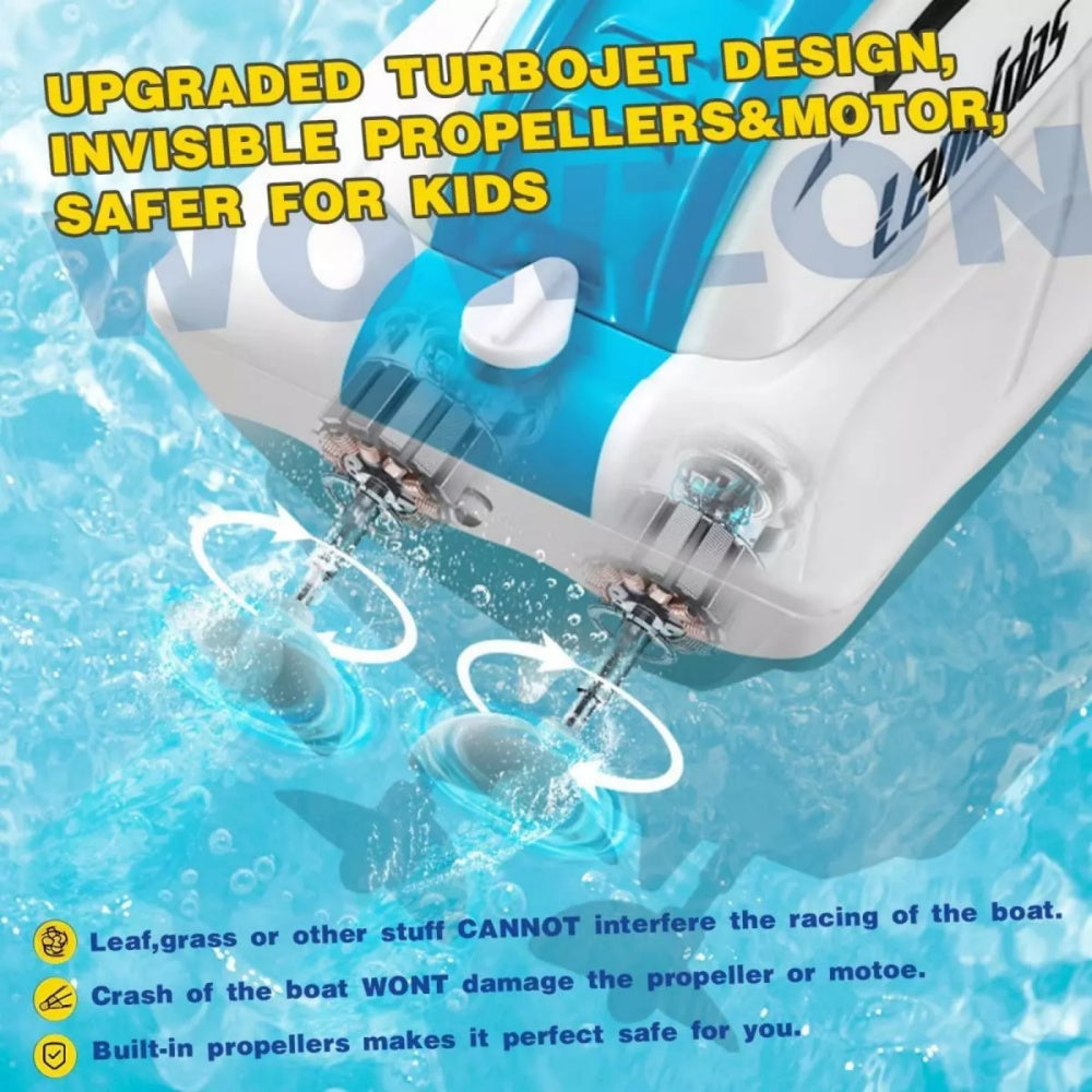 2025 RC-Boot, Ferngesteuertes Boot Fur Kinder Und Erwachsene, 2,4 GHz, Rennboote Fur Pools Und Seen, Alarm Bei Niedrigem Batteriestand, Kenterwiederherstellung, 2 Wiederaufladbare Battery Love Local Jewelry