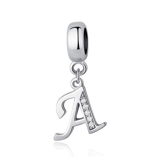 Initial Letter Charm – Individualler Buchstaben-Charm A-Z aus 925 Silber - Lunastein