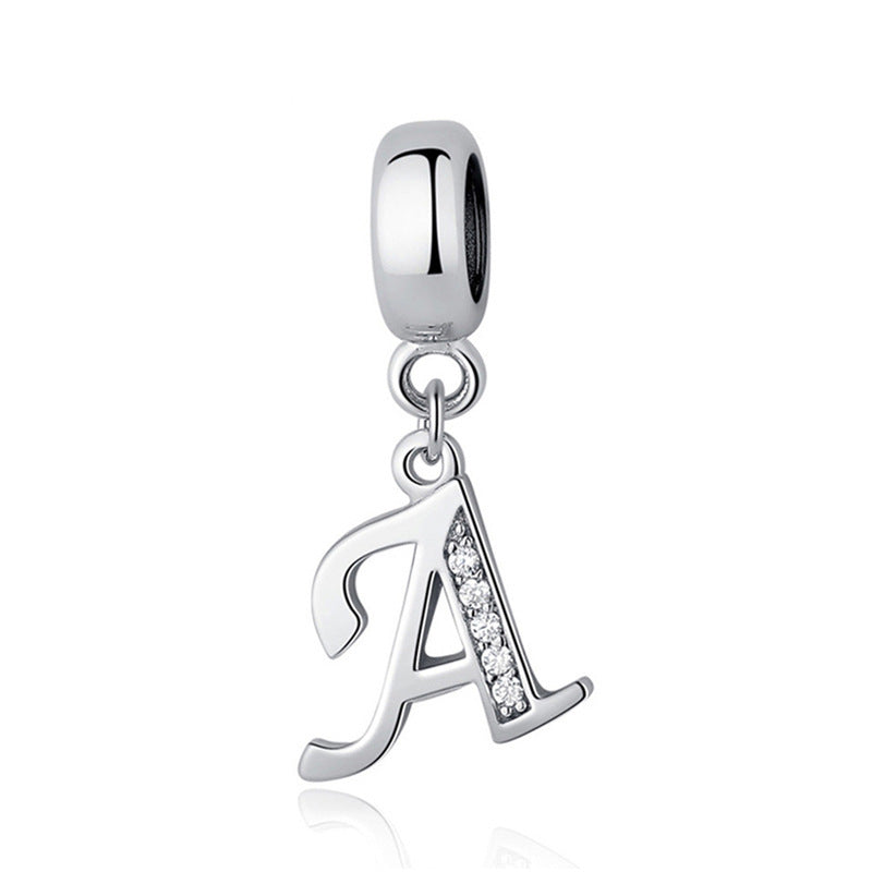 initial letter charm – individualler buchstaben-charm a-z aus 925 silber - lunastein