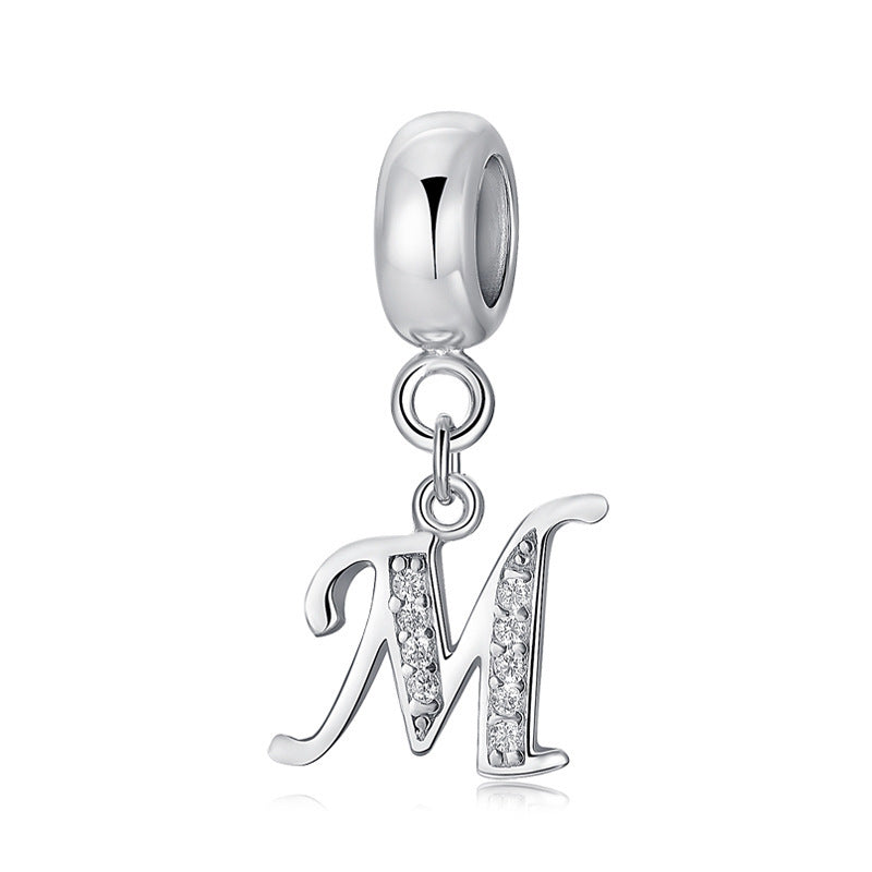 initial letter charm – individualler buchstaben-charm a-z aus 925 silber - lunastein