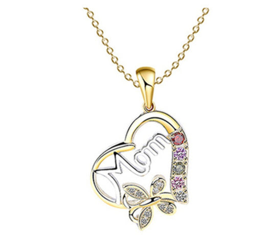 forever mom – herzring mit schmetterling & kristallen - lunastein