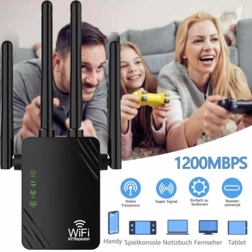 WiFi Repeater Router Range WIFI Signal Booster Access Point Booster 1200Mbps