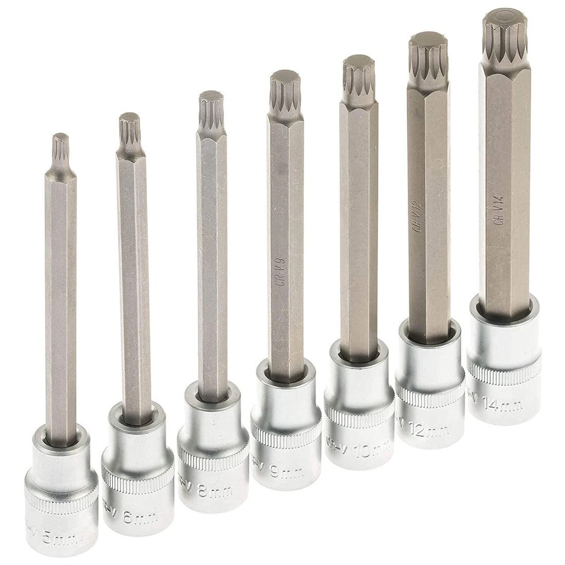 26 pcs internal multi-tooth socket wrench set box nut tool bit box nuts long short