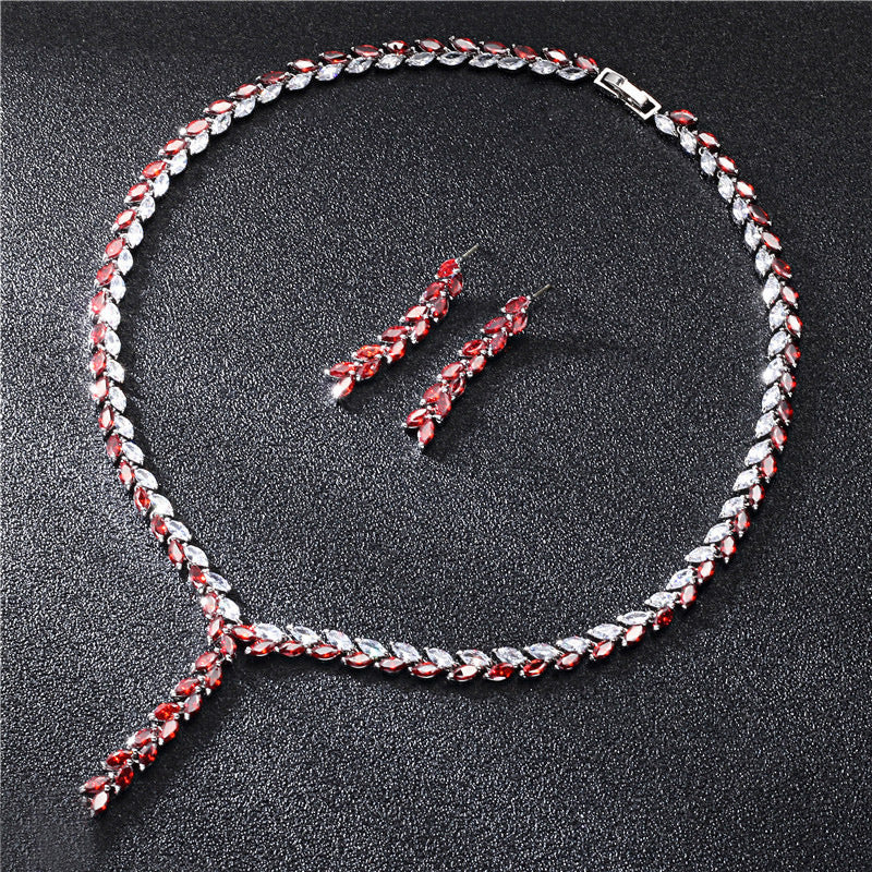 Bride Wedding Earrings Jewelry Set Jewelry Set - Lunastein