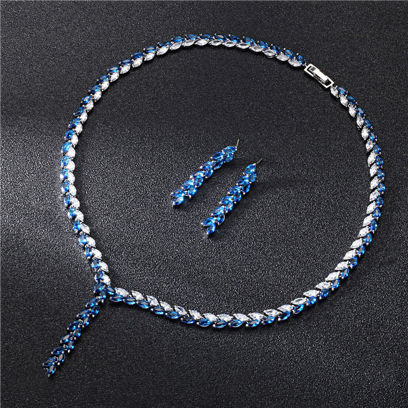 Bride Wedding Earrings Jewelry Set Jewelry Set - Lunastein