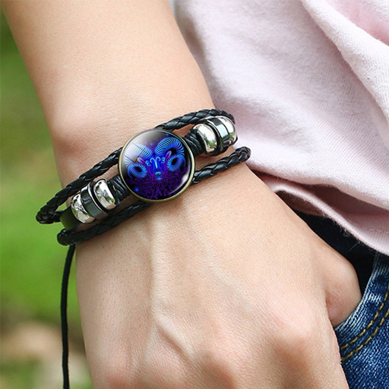 zodiac constellation bracelet braided design bracelet for men women kids schmuckneu