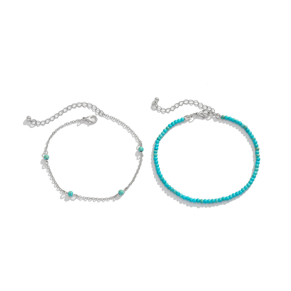 boho starlight – mehrlagiges perlen-fußkettchen im ethno-stil - lunastein - schmuck