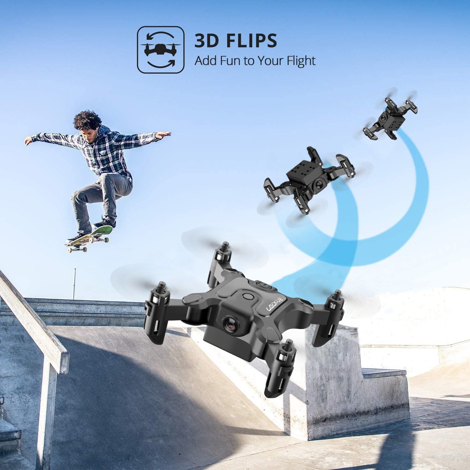 DE 4DRC V2 Mini Drone Selfie WIFI FPV With HD Camera Foldable Arm RC Quadcopter Toy SchmuckNeu