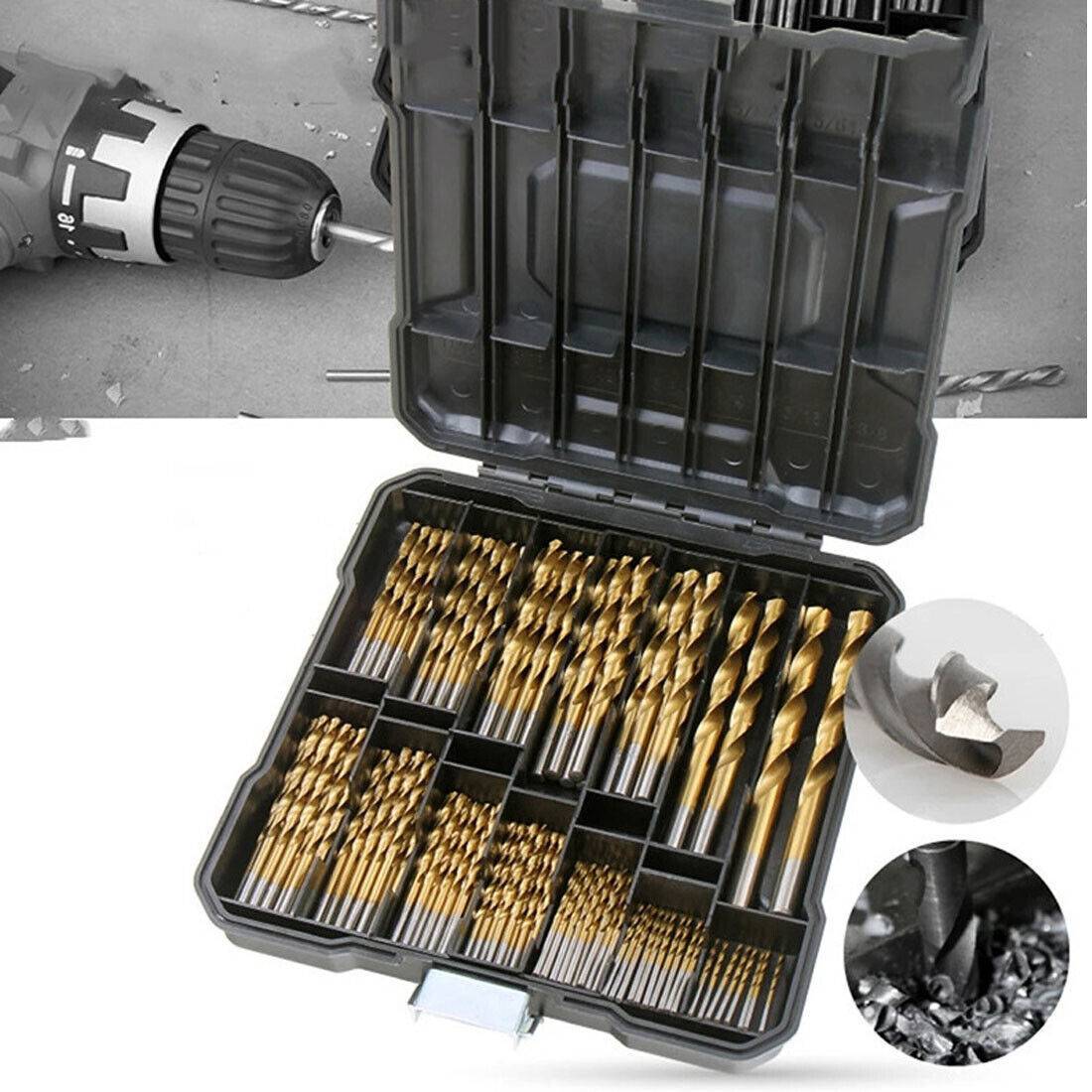 99x titan hss spiralbohrer stahl bohrer satz werkzeug set metallbohrer 1.5-10mm love local jewelry