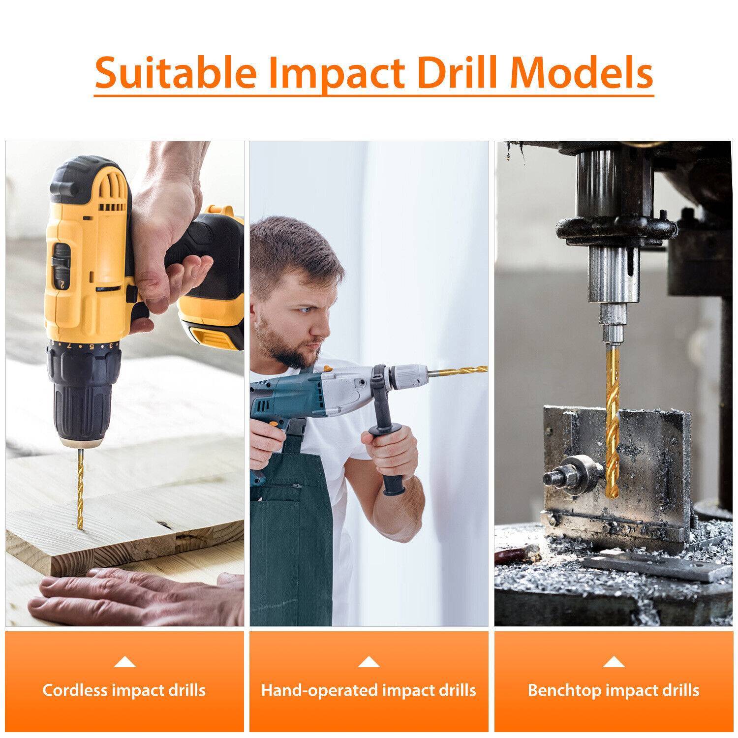 99X Titan HSS Spiralbohrer Stahl Bohrer Satz Werkzeug Set Metallbohrer 1.5-10mm Love Local Jewelry