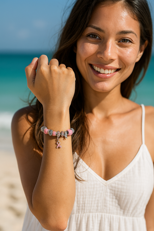 Yoga-Supreme Pinke Schleife Charm Armband SchmuckNeu