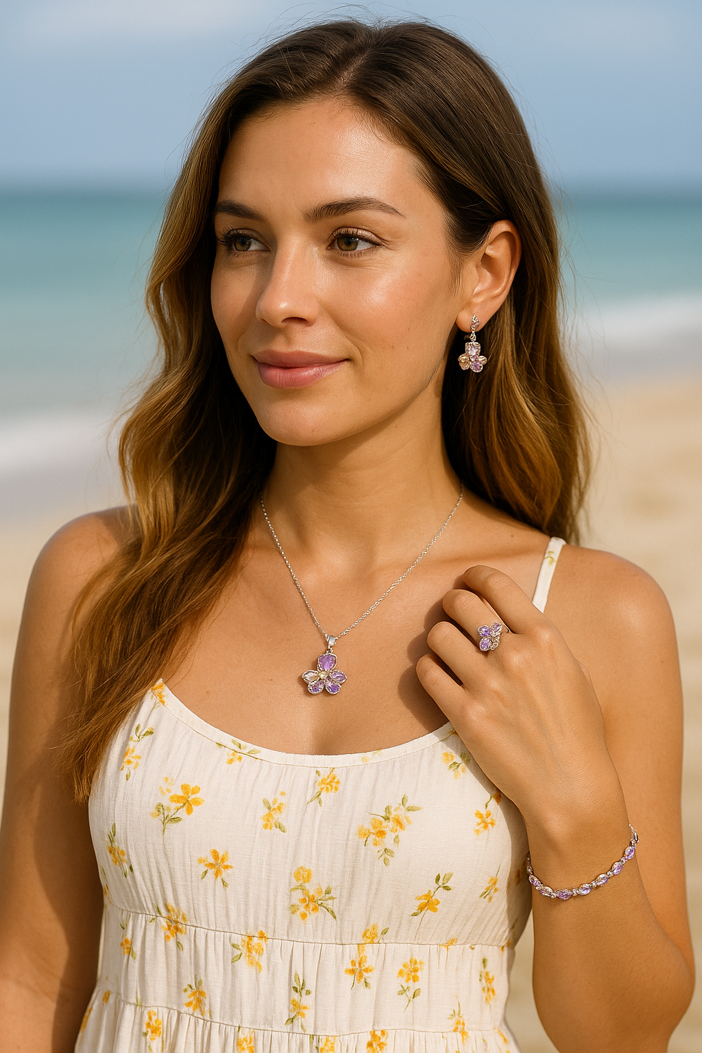 Glückslicht – Kleeblatt-Schmuckset mit Zirkonia SchmuckNeu