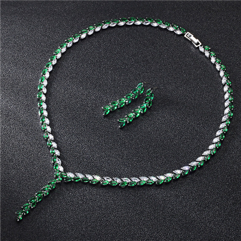 Bride Wedding Earrings Jewelry Set Jewelry Set - Lunastein