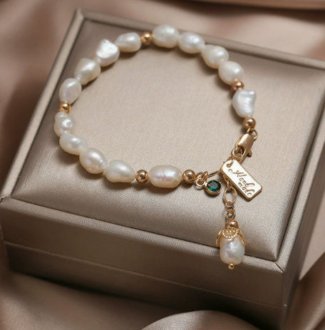 natural zircon pearl bracelet ins fashion luxury jewelry schmuckneu