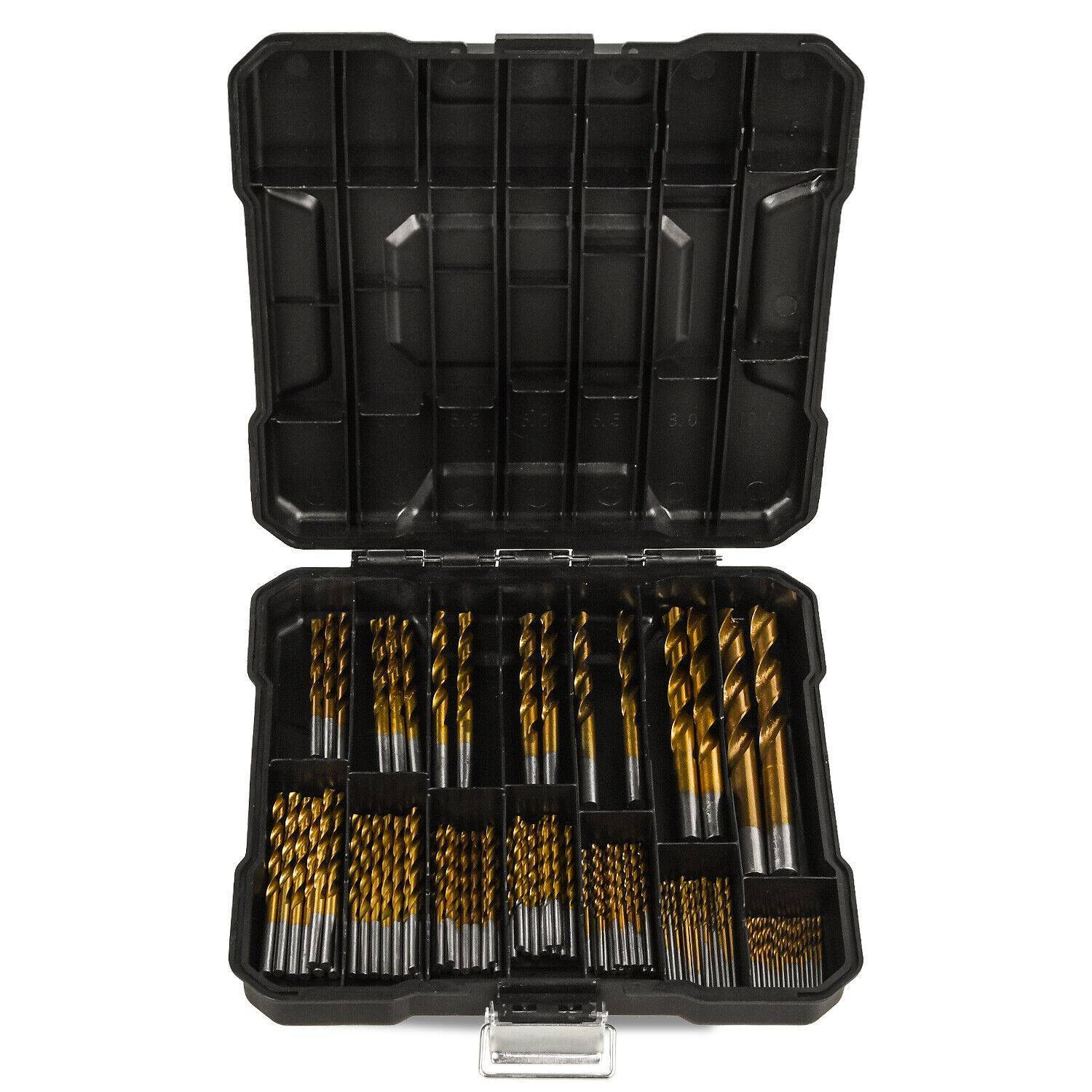 99X Titan HSS Spiralbohrer Stahl Bohrer Satz Werkzeug Set Metallbohrer 1.5-10mm Love Local Jewelry