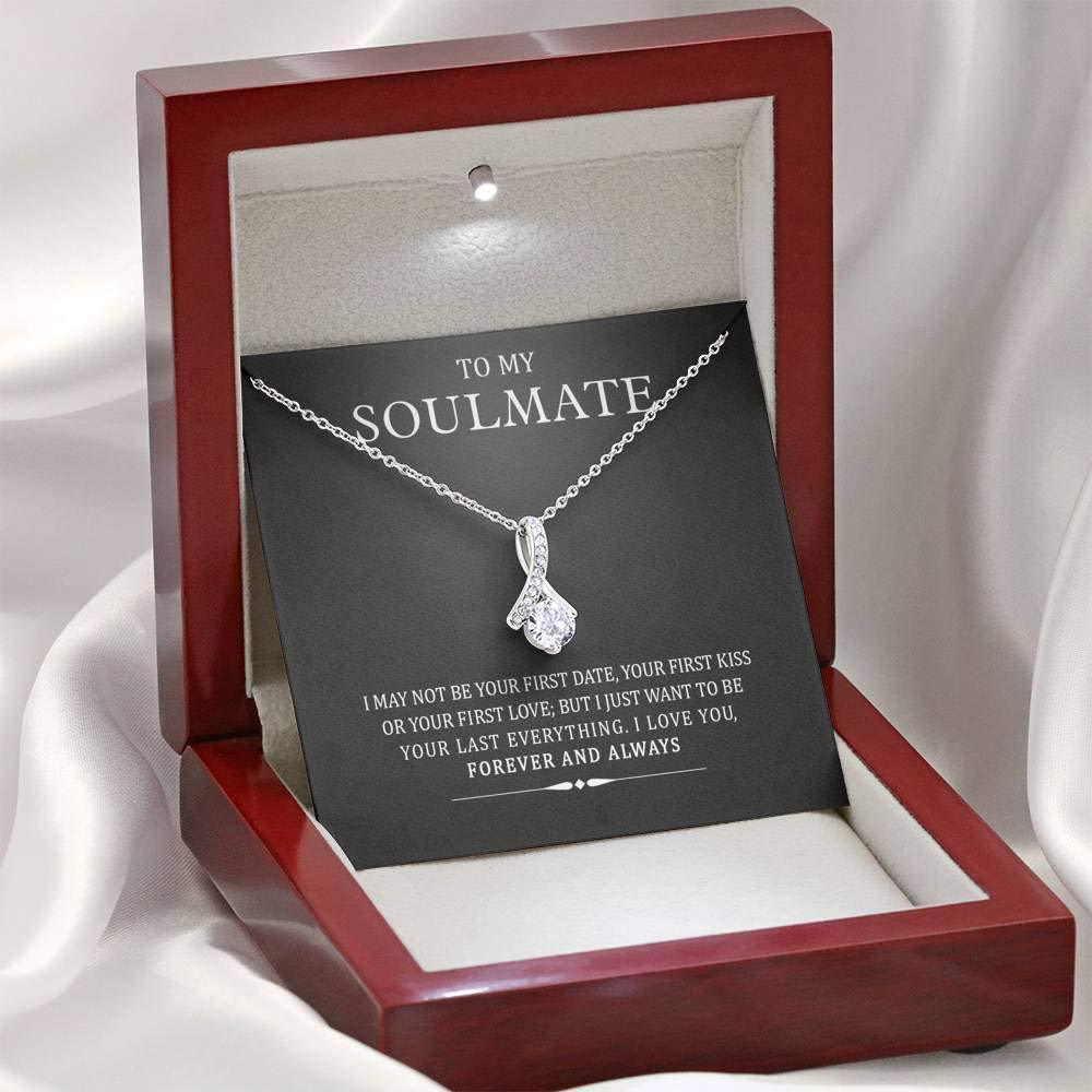 für immer verbunden – soulmate halskette mit zirkonia & geschenkbox - lunastein