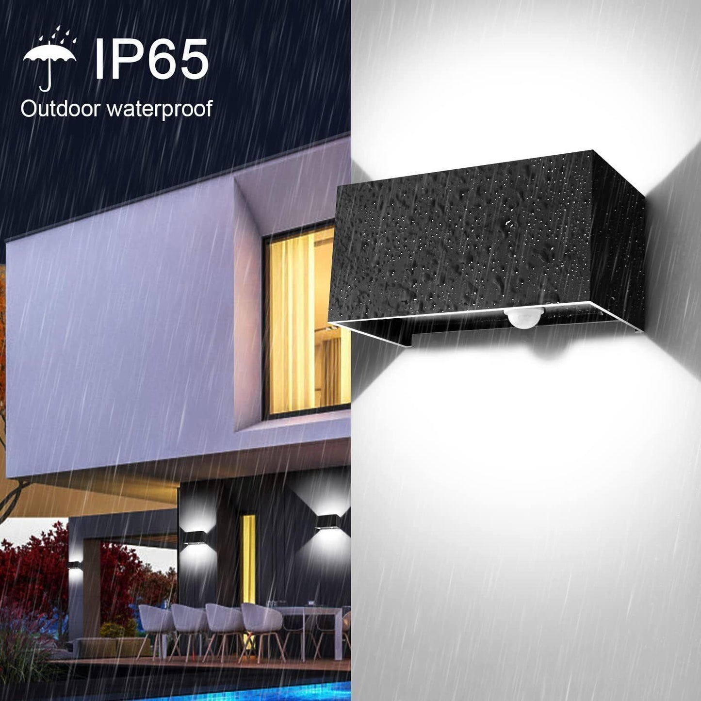 led outdoor light with motion detector wall light sensor outdoor lamp 20w