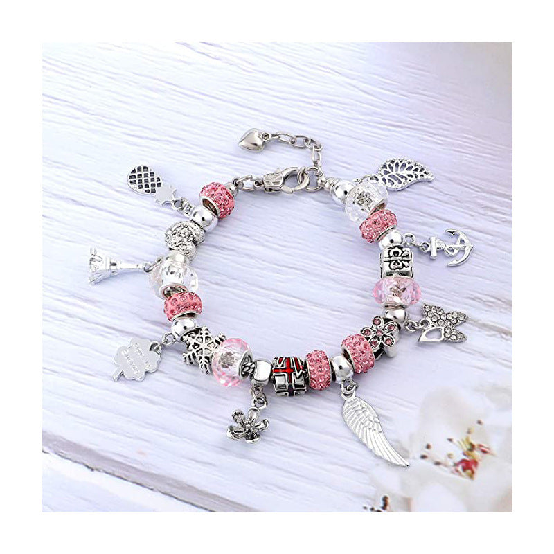 56 piece diy love box set charm bracelet making toolkit - lunastein