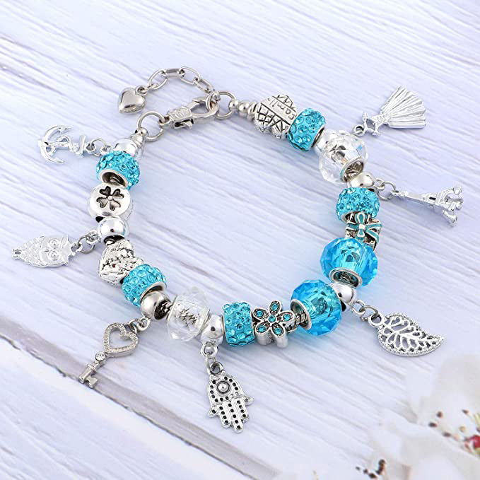 56 piece diy love box set charm bracelet making toolkit - lunastein
