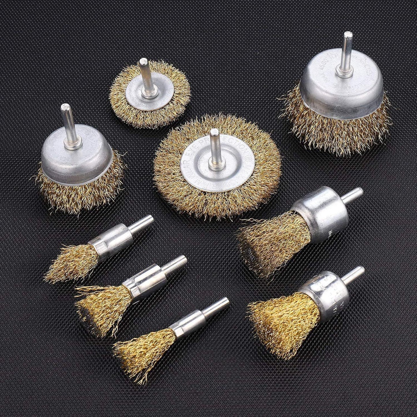 9pcs grinding brushes steel wire brush wire brushes set attachment for drilling machine