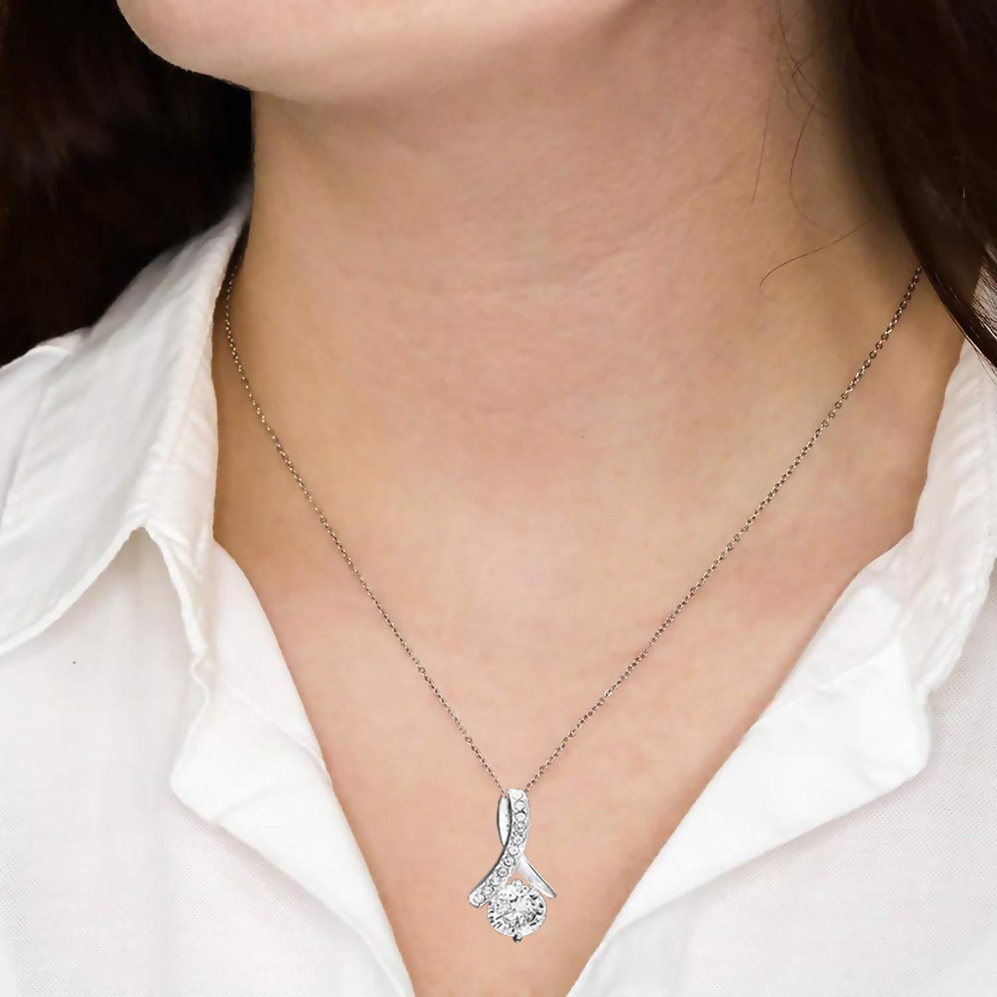 für immer verbunden – soulmate halskette mit zirkonia & geschenkbox - lunastein