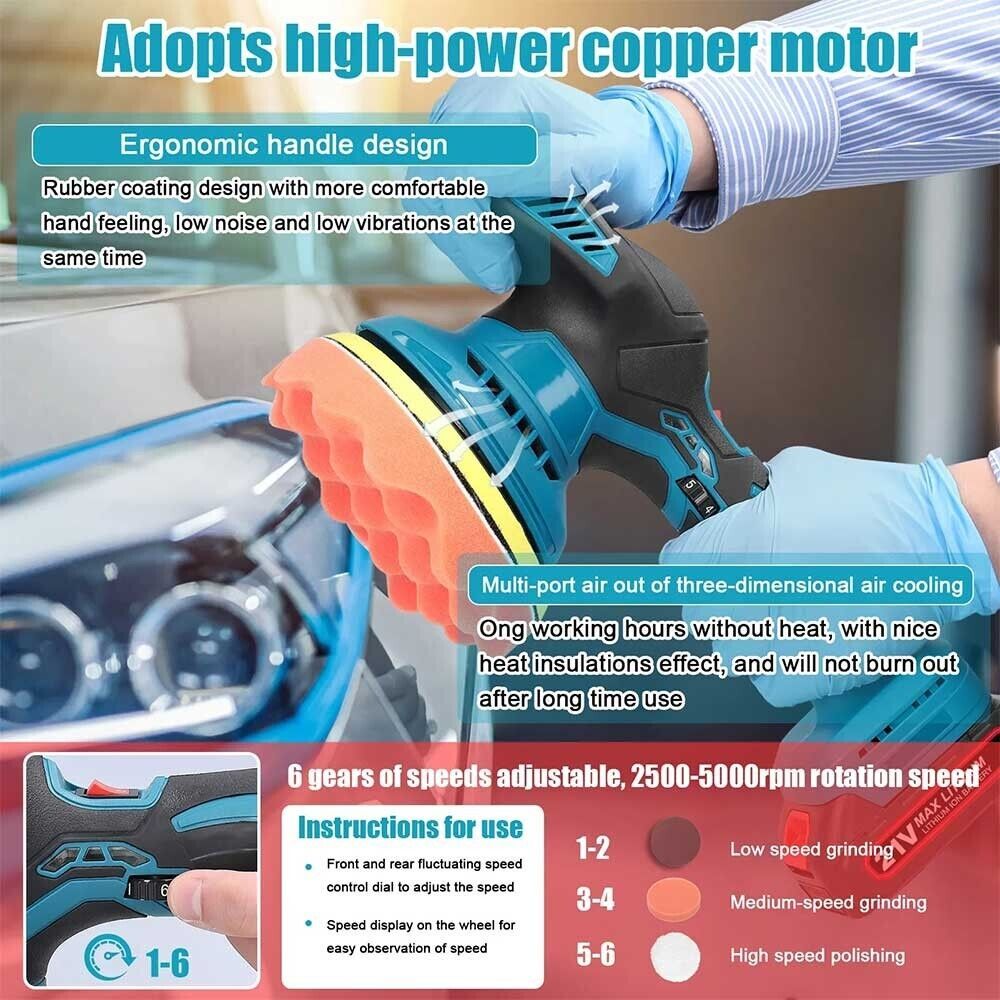 for 18v lxt bl18 cordless random orbital polisher polisher machine polish
